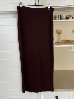 Y2K Sleek Brown Maxi Skirt